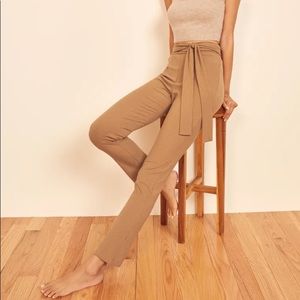 Reformation Kassia Pants Small Tan